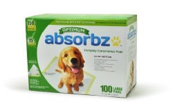 Absorbz Optimum 584987 Training Pads for Pets, 100 Large Pads, 24″x24″