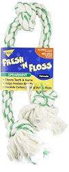Booda Fresh N Floss 3 Knot Tug Rope Dog Toy, X-Large, Spearmint