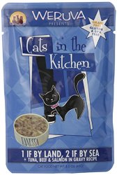Cats in the Kitchen Cat Food, 1 if by Land, 2 if by Sea, 3-Ounce Pouches (Pack of 8)