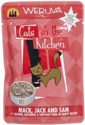 Cats in the Kitchen Cat Food , Mack, Jack and Sam, 3-Ounce Pouches (Pack of 8)