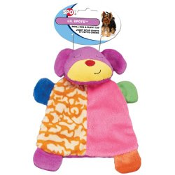 Ethical Pet Lil Spots Plush Blanket Toys for Small Dogs and Puppies, 7-Inch, Assorted
