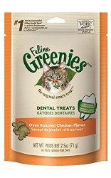 FELINE GREENIES Dental Treats for Cats Oven Roasted Chicken – 2.5 oz.