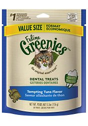 FELINE GREENIES Dental Treats for Cats Tempting Tuna – 5.5 oz.