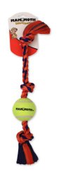 Flossy Chews Color 3-Knot Tug with 1 3-Inch Tennis Ball, Medium, 20-Inch