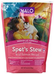 Halo Spot’s Stew Natural Dry Cat Food, Indoor Cat, Wild Salmon Recipe, 6-Pound Bag