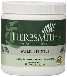 Herbsmith Milk Thistle Herbal Supplement for Dogs and Cats, 75gm Powder