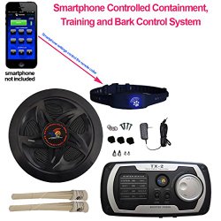 High Tech Pet Bluefang Smart Phone Electric Dog Fence, Training and Bark Stop System, X-22, Navy Blue