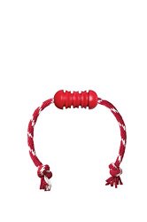 KONG Dental KONG with Rope, Dog Toy, Medium, Red