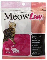Meow Luv Tuna Flavor Cat Snacks, 2.1-Ounce Pouches (Pack of 30)