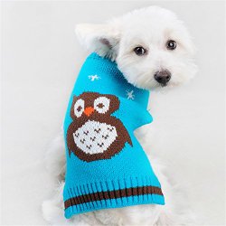 NACOCO Pet Clothes the Owl Pet Sweater the Cat Dog Sweater Jacket Dog Apparel (Medium)