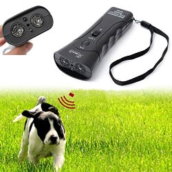 NEW Ultrasonic Dog Chaser Stops Aggressive Animal Attacks Repeller + Flashlight