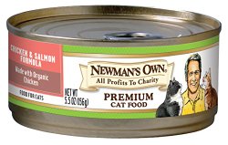 Newman’s Own Chicken & Salmon Formula for Cats, 5.5-Ounce Cans (Pack of 24)
