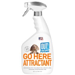 OUT! Pet Care Go Here Attractant Spray Bottle for Pets, 32-Ounce