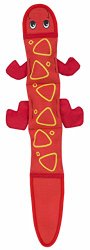 Outward Hound Kyjen  30011 Fire Biterz Durable Real Fire Hose Material Dog Toy 3 Squeakers, Large, Red
