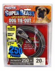 Prestige Super-Beast Dog Tie-Out, 20-Feet