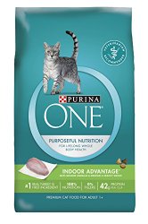Purina ONE Dry Cat Food, Indoor Advantage, 16-Pound Bag, Pack of 1