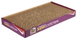 SmartyKat Super Scratcher+ Cat Scratcher Extra Large Corrugated Catnip Scratcher