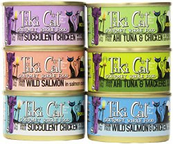 TIKI CAT, Queen Emma Luau, Variety Pack, Cat Food, 2.8-Ounce cans, 12 Count