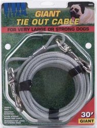 Titan Giant Cable 30-Feet Long  Dog Tie Out, Silver