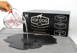 Top Dog 80 Pack Deluxe Puppy Pads and Dog Training Pad with Super Quick-Dry Activated Black Carbon Technology – Perfect for Puppy Housebreaking and as Mature Pet, Large (22″ x 23″)