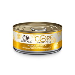 Wellness CORE Natural Grain Free Wet Canned Cat Food, Indoor Recipe, 5.5-Ounce Can (Pack of 24)