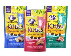 Wellness Kittles Cat Treat Variety Pack – 3 Flavors (Chicken & Cranberries, Salmon & Cranberries, and Tuna & Cranberries Flavors) – 2 oz Each (3 Total Pouches)