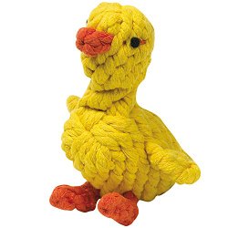 Zanies Rope Duck  Dog Toys, Yellow