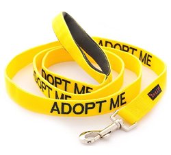 ADOPT ME Yellow Color Coded 6 Foot Padded Dog Leash (New Home Needed) Donate To Your Local Charity