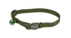 Coastal Pet Products CCP7001PGR Nylon Safe Cat Adjustable Breakaway Collar with Bells, Palm Green