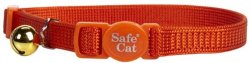 Coastal Pet Products CCP7001SSO Nylon Safe Cat Adjustable Breakaway Collar with Bells, Sunset Orange