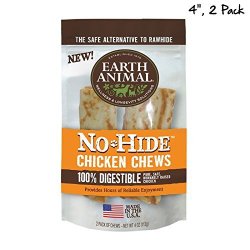 Earth Animal No-Hide Chicken Chews 4″ 2-Pack by Earth Animal