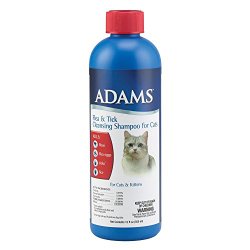 Farnam Products CFA100508693 Adams Flea and Tick Cat Shampoo with Precor, 12-Ounce