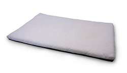 Furhaven Pet Sherpa Top Orthopedic Faux Lambswool Mattress for Crates, X-Small, Cream
