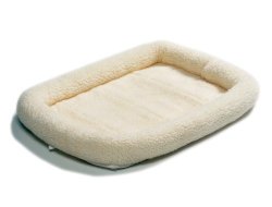 MidWest 40236 36-By-23-Inch Quiet Time Bolster Pet Bed, Fleece