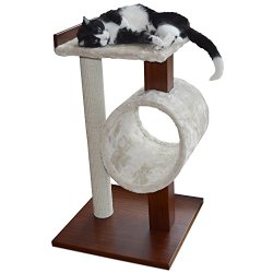 [NEW] PetFusion Modern Cat Activity Tree & Scratching Post. (Furniture Grade MDF; Catnip Spray)