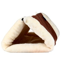 on the way Winter Soft Windproof Waterproof Tube Cat Mat and Bed Brown