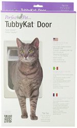 Perfect Pet Tubby Kat Cat Door with 4 Way Lock And LEXAN Flap