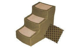 Pet Gear Designer 3-Step with Removable Cover, Pet Stairs, Tan