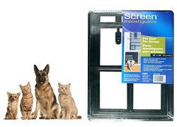 Pet Leso Dog Puppy Cat Door Gate Way For Screen Window Large 16” x 12”