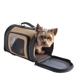 Petote Kelle Pet Travel Bag, Tan, Large