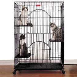 ProSelect Foldable Cat Cages – Ivory, Black, Purple