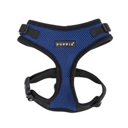 Puppia Authentic RiteFit Harness with Adjustable Neck, Large, Royal Blue