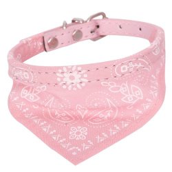 Small Adjustable Pet Dog Cat Bandana Scarf Collar Neckerchief Brand Pink