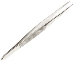 TAMSCO Splinter Forceps Fine Point 4.5-Inch Serrated Stainless Steel Serrated Tip Wide Grip Precision Point