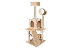 TMS® 52 Inch Deluxe Cat Tree Tower Condo Hammock Scratcher Post Furniture Kitten Pet House