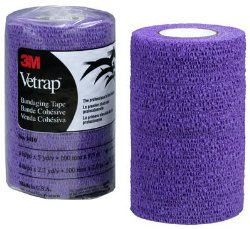 3M Vetrap Single Roll Bandaging Tape, 4″ by 5 yd, Purple