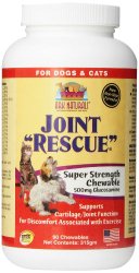 Ark Naturals Joint Rescue Super Strength (500 mg) for Dogs & Cats, 90-Chewable Tablets