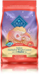 Blue Buffalo Adult Cat Indoor Weight Control Hairball Chicken Dry Cat Food, 7 lb Bag