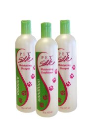 Doggidogi Pet Silk Moisturizing Shampoo 16 oz X 2 & Conditioner 16 oz X1 Set