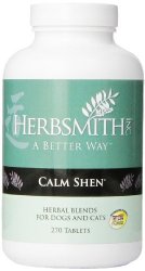 Herbsmith 270-Tablet Calm Shen Herbal Supplement for Dogs and Cats